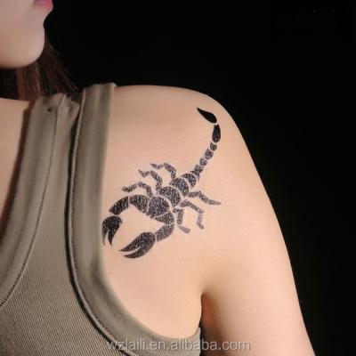 China Customized Popular Temporary Designs Scorpion Temporary Tattoo Body Stickers for sale