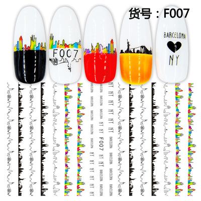 China 2020 New Style Waterproof 3D Nail Art Decal Nail Sticker Adhesive Factory Price for sale