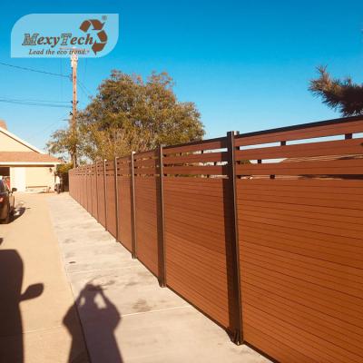 China Customized Eco Friendly Decorative Natural Wood Plastic Fence Easily Assembled Anti-UV Backyard Garden Mid Lattice Fence for sale