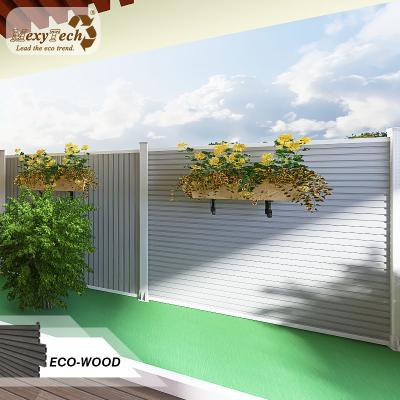 China Easily Assembled China Waterproof Plastic Wood Composite Fence For Deck And Patio for sale