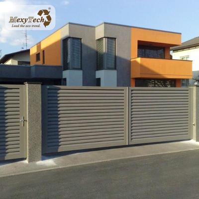 China Hot Sale Wooden Plastic Barrier Gate Customized Design Electric Sliding Gate Panel Easily Assembled Composite Panel for sale