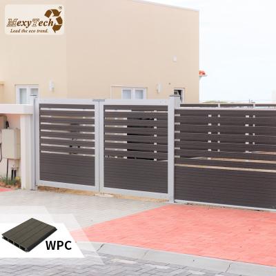 China Easily Assembled WPC Waterproof Weather Resist Electric Double Door for sale