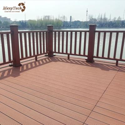 China Hotel Swimming Pool Woodflooring WPC Engineered Wood Grain Decking China Eco-friendly Composite Decking for sale