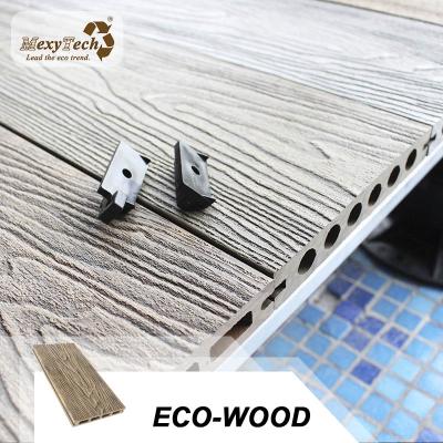 China Modern eco-friendly wpc decking 3d crack-resistant embossed wpc decking price swimming pool deck tiles for sale