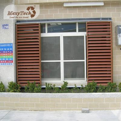 China Eco material outdoor aluminum frame sun shade wpc awning for wall decorations for sale