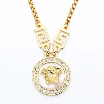 China Finish TRENDY Ladies Gold Astrology Chain Sweater Coat Trend Fashion Pendant Necklace Jewelry for sale