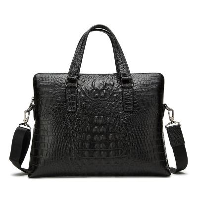 China 2019 Luxury Casual Crocodile Crocodile Beach Alligator Beach Cowhide Business Men Genuine Leather Handbag Messenger Office Bag Waterproof Bag for sale