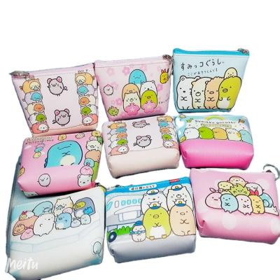 China Small Waterproof Flower Cartoon Printing Custom Mini Kids Wallet Mini Coin Purse For Children for sale