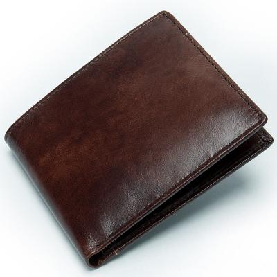 China No instock english men wallet cowhide luxury classic genuine leather man short wallet for sale