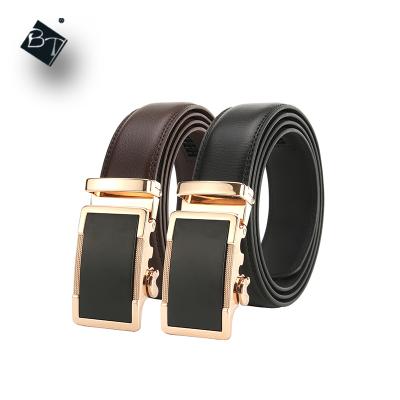 China Free Shipping Cowhide BT Genuine Leather Automatic Belts For Men With Custom Logo Removable Buckles for sale