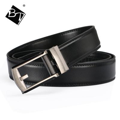 China Cowhide Ratchet Click Dress Belt For Men Relieve Genuine Leather Belt With Automatic Buckle Men Ceinture Homme for sale