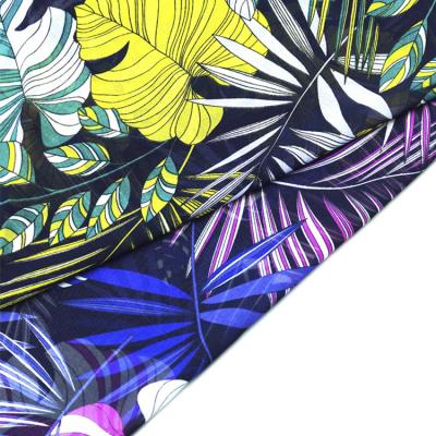 China 100% Printed Polyester Fabric Stretch Tracksuits Fabric Yellow Flowers Chiffon Chiffon Fabric Anti-static White Chiffon Fabric Roll for sale