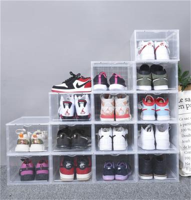 China TL5689 Folding Shoe Box Storage Box Shoe Organizer Transparent for sale