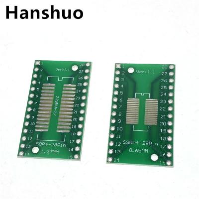 China 10PCS Alarm SOP28 SSOP28 TSSOP28 to DIP28 0.65/1.27mm Adapter Converter PCB Board for sale