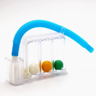 China Medizinisches drei Ball-Spirometer-Fluss-anspornendes Spirometer-Atmungszug PVC zu verkaufen