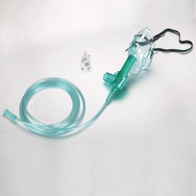 Chine Masque à oxygène respiratoire pilote, masque de Venturi de l'oxygène de visage transparent ou vert à vendre