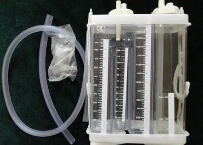 China Disposable Negative Pressure Wound Therapy System Medical Grade PVC Double Chamber Chest 2500ml for sale