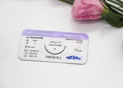 China Medical Disposable Absorbable Synthetic Sutures With Needle Polyglactin 910 Pgla for sale