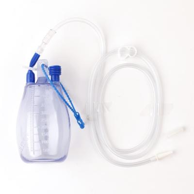 China Surgical Closed Wound Drainage System , High Vacuum Drainage Bottle 1000ml 400 Ml Medical PVC/TPU for sale