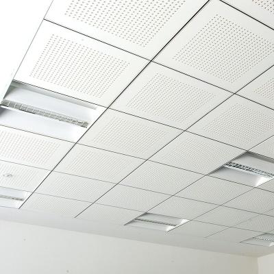 China Artistic Ceilings soundproof material lay-in square perforated aluminium suspended ceiling panels for sale