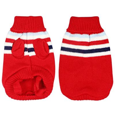 China 2022 Acrylic Pet Clothes Autumn And Winter Cartoon Pattern Knitted Dog Sweater Pet Clothes for sale