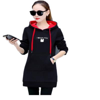 China wholesale Anti-wrinkle women's hoodies loose streetwear hoodie dress long for women for sale