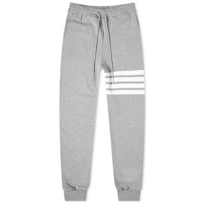 China Custom Anti-wrinkle Winter Men's Elastic Waist With Drawstring 100% Cotton Stripe Sweater Sports Pants for sale