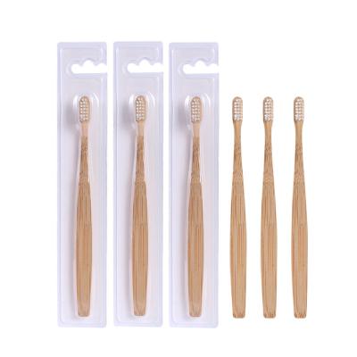 China Wholesale Natural Bristle Disposable Eco-friendly Biodegradable Toothbrush Bamboo Charcoal Toothbrush for sale