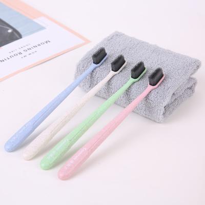 China Professional Manufacturer Wholesale Adult Nano Toothbrush Wheat Straw Brush Handle With Bristle Wheat Straw Nano Handle for sale