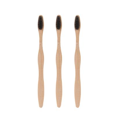 China Natural Manufactures Cheap Bamboo Brush For Eco-friendly Natural Biodegradable Bamboo Charcoal Toothbrush for sale