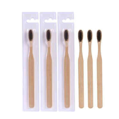 China Natural Manufactures Soft Bristle Bamboo Toothbrush Can Customized Logo For Adult Bamboo Toothbrush for sale