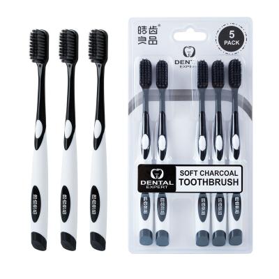 China Wholesale Pp+tpr Toothbrush Adult Toothbrush Set With Soft Charcoal Bristle Toothbrush Kit Tool Kit for sale