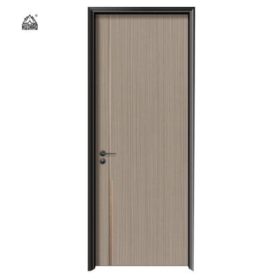 China Anti-Theft Modern Nordic Style Interior Wood Look Aluminum Doors Interior Aluminum Wooden Door for sale