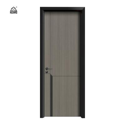 China Anti-Theft Modern Interior Design Invisible Frame Aluminum HPL finishes Wood Bedroom Door for sale