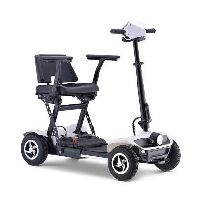 China Travel Unisex Transformer Battery Operated 4 Wheel Mobility Disabled Electric Foldable Electric Scooter for sale