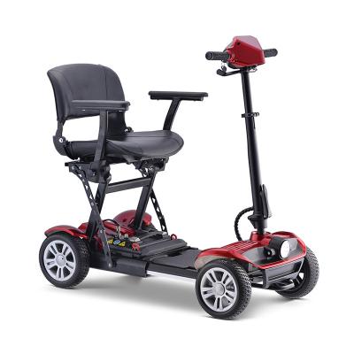 China Elderly Handicapped Disabled Convenient Folding Elderly Wheels Mobility Scooter Travel 4 Wheels Electric Scooter Unisex for sale