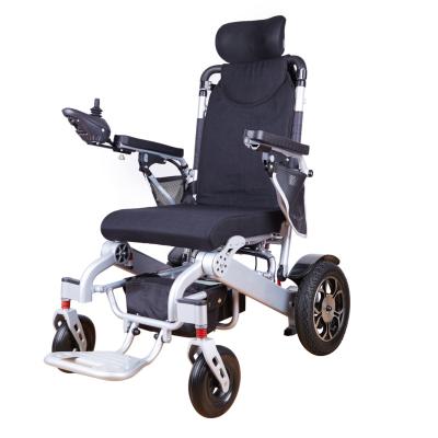 China New Design Aluminum Alloy Disabled 4 Wheel Mobility Electric Wheelchair Wholesale Foldable Folding Power Wheelchair for sale