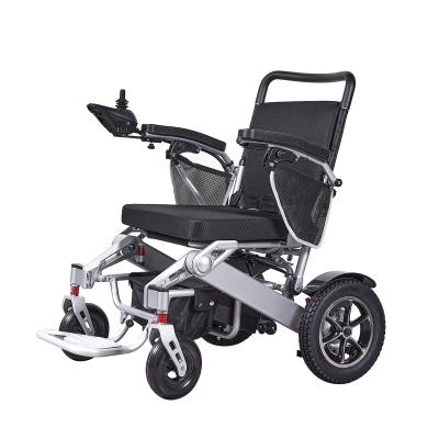 China Aluminum Alloy Height Adjustable Manual Foldable Lightweight Portable Elder Care Products Electric Wheelchair for sale