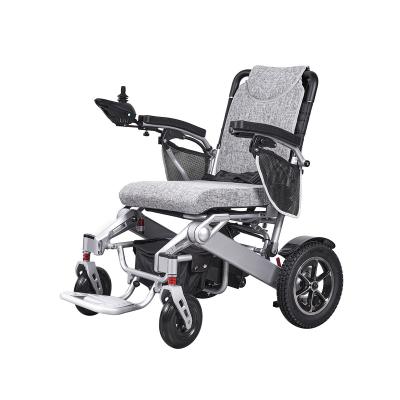 China New Foldable Aluminum Alloy Lightweight Electric Wheelchair Disabled Patient Power Electric Wheelchair for sale