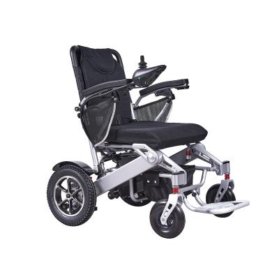 China Cheap Aluminum Alloy Aluminum Alloy Power Wheelchair Disabled Travel Foldable Electric Wheelchair for sale