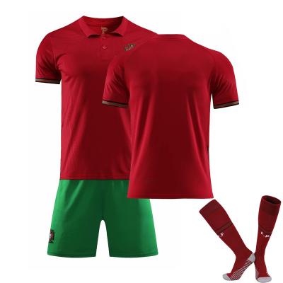 China Sets Wholesales Jersey Foot Kits + Children Soccer Uniform Football Equipment Wholesales for sale