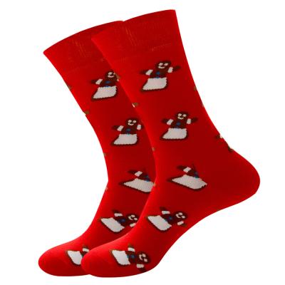 China 2021 QUICK DRY New Mid Tube Christmas Socks Pattern Red Winter Hooligan Christmas Ladies Warm Socks for sale