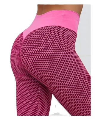 China Breathable women sports yoga lounges crack! crack! much stretchy pants high quality textured gym leggings for sale