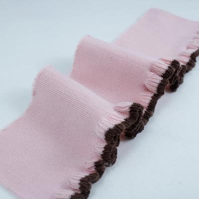 China New High Quality Rib Edge Knitting Fabric For Cuff And Edge Collar Of T-shirt Baseball Apparel Uniforms for sale