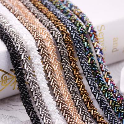 China New Arrival Viable Style Handmade DIY Beaded Lace Collar Sleeve Headdress Accessories Strap for sale