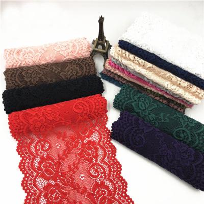 China 15cm Soft Viable Widened Lace Elastic Color Sexy Underwear Skirt Edge for sale