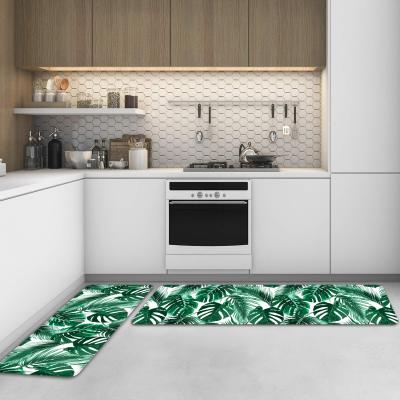 China Cheapest Heat Resistant Anti Fatigue Washable Floor Mats Geometric Kitchen Waterproof PVC Non Slip Mat for sale