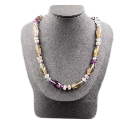 China China Quartz Crystal Agate Seven Color Necklace Stone Wholesale for sale