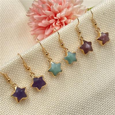 China Wholesale Small Star China Jade Soft Crystal Amethyst Pendant Strawberry Crystal Star Pentagon for sale