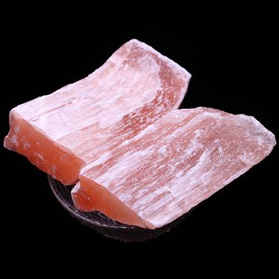 China China Bulk Natural Chakra Healing China Raw Ore Seven Gypsum Selenite Stone Orange Block for sale